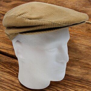 Dayton's Vintage Corduroy Flat Hat, Newsboy Cap‎ Golf, Tan Brown Size OSFM